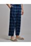 Plaid Lounge Pants with Drawstring Waist - 3