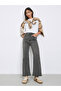 Grey High Rise Acid Wash Flared Jeans