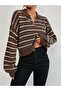 WOMEN'S STRIPED KNITWEAR SWEATER - 5