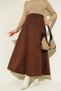 Women's Plain Mevlana Suede Skirt