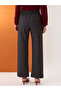Black Checkered Mid-Rise Straight Fit Trousers - 5