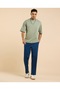 Solid T-Shirt with Crew Neck and Short Sleeves - 3