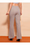 Beige Stretchable Metal Buckle Workwear Treggings - 4