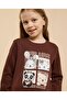 Graphic Print Sweatshirt with Crew Neck and Long Sleeves - 3