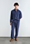 Plied Velvet Dark Blue Pants - 4