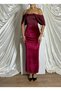 Chest Part Satin Skirt Velvet Body-Hugging Long Length Special Occasion Women's Nocturna Dress - 5