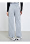 Women Grey Solid Drawstring Waist Wide Leg Joggers - 4