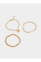 Set of 3 - Gold Beaded Bracelet - 3