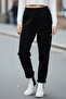 Black Pocketed Elastic and Tie-Waist Jogger Leg Casual Velvet Woven Trousers 100 60