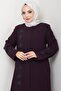 جلد مطرز باللون البرقوقي HM2849 - 2