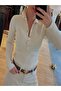 Stand-Up Collar Buttoned Knitwear Sweater - 2