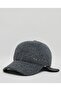 Black Men's Textured Flap Cap - 2