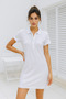 Women's Polo Neck 100% Cotton Button Detailed Dress
