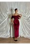 Chest Part Satin Skirt Velvet Body-Hugging Long Length Special Occasion Women's Nocturna Dress - 3