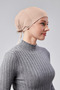 Women's Hijab Lycra Combed Cotton Seamless Non-Slip Plain Laced Bonnet - 5