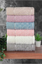 Jacquard 100% Cotton 6-Piece Luxury Boxed Dowry Hand and Face Towel Set - 50X90 - 00050 - 4