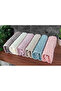 Çınar Jacquard 6-Piece Velvet Cotton Hand and Face Towel Set 30X50 cm - 00434- Mixed Color - 2