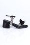 K.32 Transparent Tape Butterfly Detailed Heeled Shoes F.-Black - 36