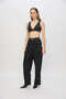 Ss6120 Beli Lasti̇kli̇ Lasti̇kte Sagaza Logo Detail Side Pocket Pocketed Eli̇ Bol Cut Fabric Pants - 4
