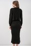 Women's Cardigan Dress Knitwear Two-Piece Set 15960 - Black - 6