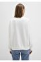 Women's Crew Neck Beige Sweatshirt 1610198-70057 - 4