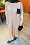 Lace Pocket Detailed Knitwear Set Camel - 3
