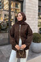 Women's Burnout Floral Detailed Jacket Brown - 6