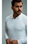 Men's Hair Braid Pattern Long Sleeve Knitwear Polo Neck Sweater, Stylish and Modern Design - 4