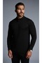 Men's Hair Braid Pattern Long Sleeve Knitwear Polo Neck Sweater, Stylish and Modern Design - 4
