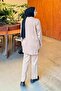 Lace Pocket Detailed Knitwear Set Camel - 4