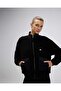 Ef525-Fleece Women's Black Fleece Coat - 7