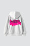 Gangstar Printed Oversized Unisex White Hoodie