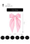 Women's Dusty Pink Shiny Bow Ribbon Long Luxury Buckle - 5