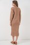 Women's Short Sweater Knitwear Dress 15958 - Camel - 6
