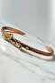 Women's Copper Bracelet - Double Leaf Motif Handcuff Model Bracelet Metal Box - 2