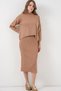 Women's Short Sweater Knitwear Dress 15958 - Camel - 3