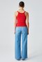 Barry women's regular fit cotton tank top with lace detail, thin straps, and scoop neck - red - 5