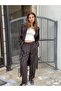 Design Athena Vintage Stripe Relax Pants Women Dark Brown - 7