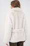 Women's Plush Faux Fur Coat 5234 - Ecru - 7