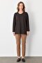 Women's Square Stone Blouse Brown 30431