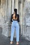 Çnr Mom Fit Jeans Denim Jeans High Waist Trousers Boyfriend New Hsn - 4