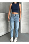 Çnr Cotton High Waist Slim Fit Mom Jean Trousers - Mom Jeans Yeni Hsn - 4