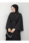 Women's Belted Brooch-Buttoned Cashmere Poncho - 4