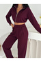 High Neck Fitted Waist Modal Women's Tracksuit Set/Women's High Neck Fitted Waist Modal Tracksuit - 9