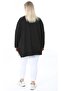 Women's Plus Size Crew Neck Stone Embroidered Soft Textured Long Sleeve Blouse 25083 - 8