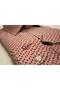 Slimfit Red Striped Modern Italian Collar Poplin Shirt - 2