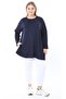 Women's Plus Size Crew Neck Stone Embroidered Soft Textured Long Sleeve Blouse 25083 - 2