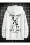 No Money but Love Printed Hooded Sweatshirt - 2