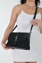 Stylish Black Suede Crossbody Women's Shoulder Bag - 2
