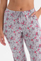 Light Gray Floral Thermal Pajama Set - 6